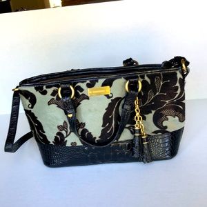 Brahmin Handbag, black crocodile.